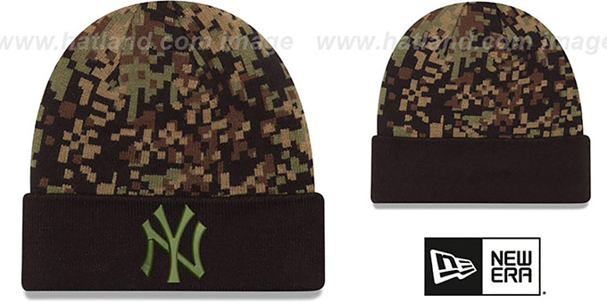 Yankees 'ARMY CAMO PRINT-PLAY' Knit Beanie Hat by New Era