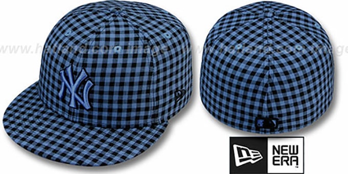 Yankees 'BUFFALO GINGHAM' Sky-Black Fitted Hat by New Era