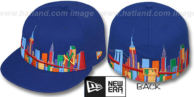 Yankees 'CITY DEEP-SKYLINE' Royal-Multi Fitted Hat by New Era