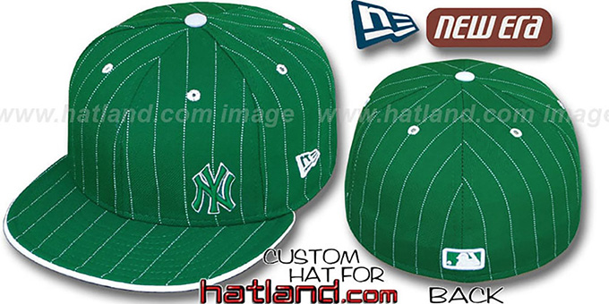 Yankees 'FLAWLESS PINSTRIPE' Kelly-White Fitted Hat by New Era