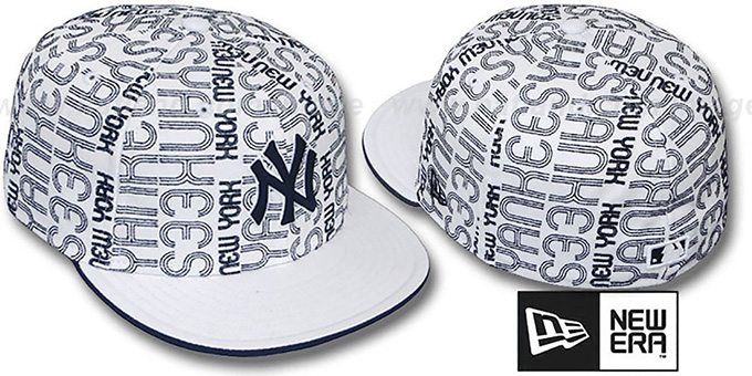 Yankees 'GOOD TIMES ALL-OVER' White-Navy Fitted Hat by New Era