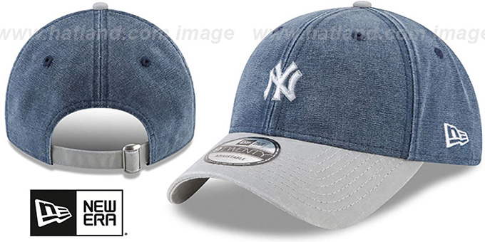 Yankees 'GW RUGGED CANVAS STRAPBACK' Navy-Grey Hat by New Era