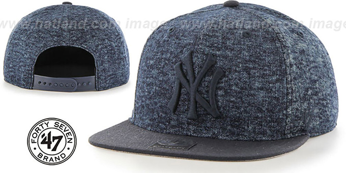 Yankees 'LEDGEBROOK SNAPBACK' Navy Hat by Twins 47 Brand