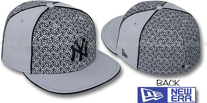Yankees 'LOS-LOGOS' Grey-Black Fitted Hat by New Era
