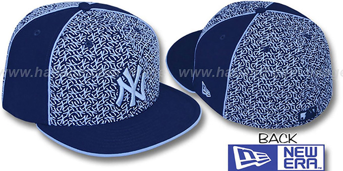 Yankees 'LOS-LOGOS' Navy-Columbia Fitted Hat by New Era