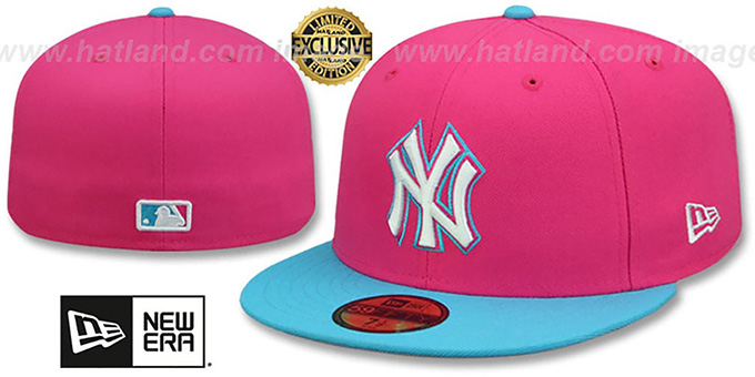 Yankees 'MIAMI VICE' Beetroot-Blue Fitted Hat by New Era