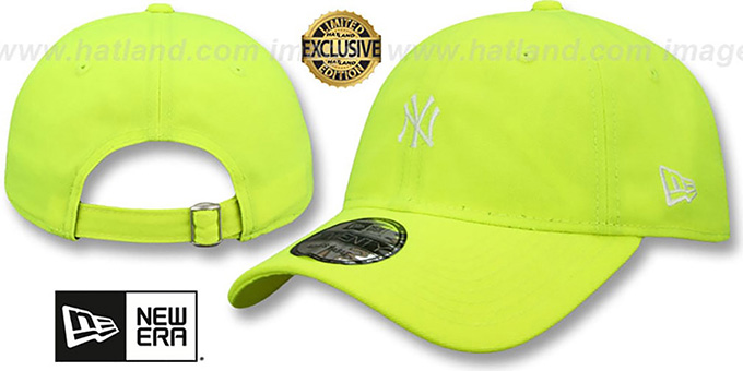 yankees mini beachin strapback neon yellow hat by new era at hatl