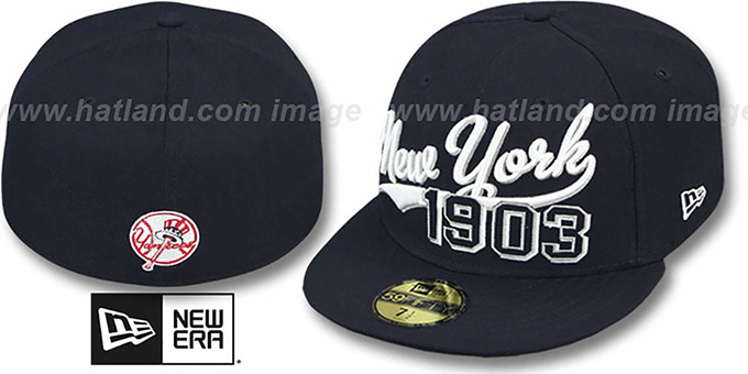 Yankees 'THE BEGINNING' Navy Fitted Hat by New Era