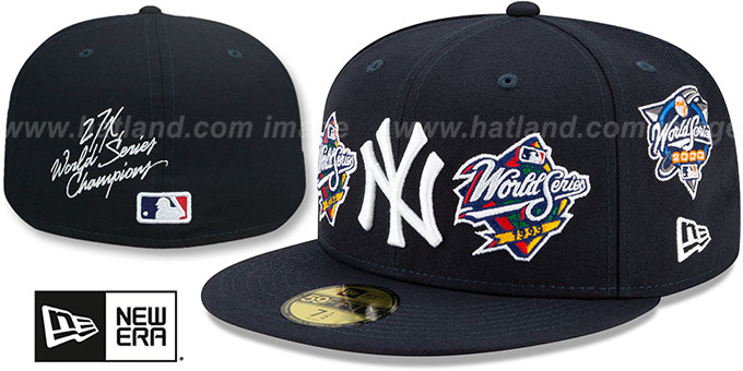 Yankees 'WORLD SERIES CHAMPS ELEMENTS' Navy Fitted Hat by New Era