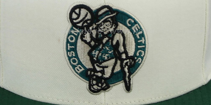 Boston Celtics CREAMTOP STRAPBACK Hat by Mitchell & Ness