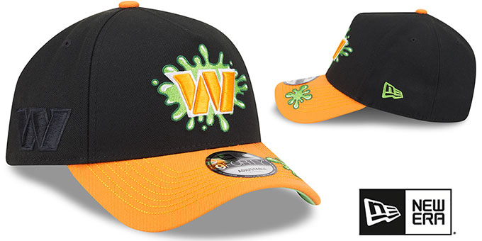 Washington Commanders NFL SLIME SNAPBACK Black-Orange Hat