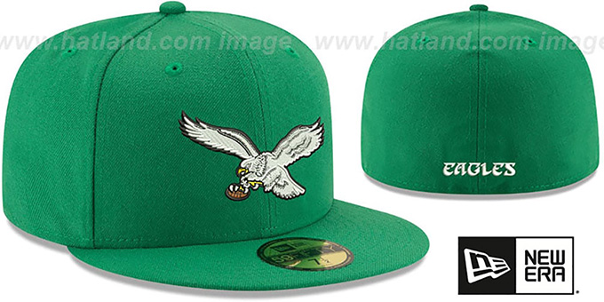 eagles throwback fitted hat