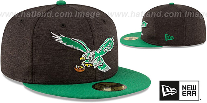eagles throwback fitted hat