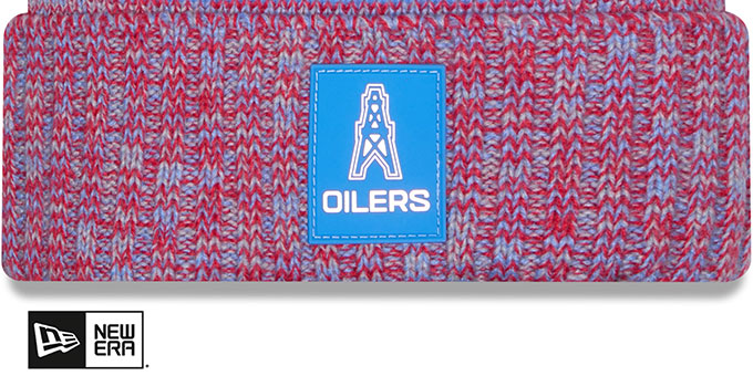 Houston Oilers 2025 THROWBACK NFL SIDELINE Knit Beanie Hat