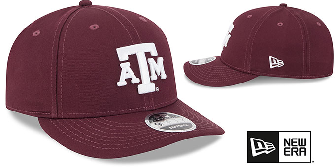 Texas Snapback Texas A&M Texas A and M LOW-CROWN TEAM-BASIC SNAPBACK Maroon Hat