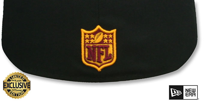 Commanders NFL ALTERNATE TEAM-BASIC Black Fitted Hat by New Era - 3rd View