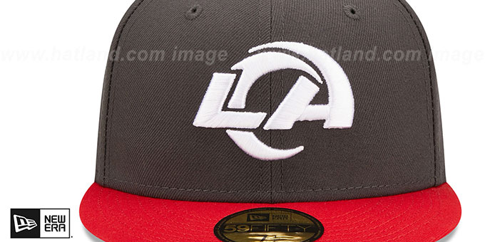 Los Angeles Rams 2T COLOR PACK Charcoal-Red Fitted Hat