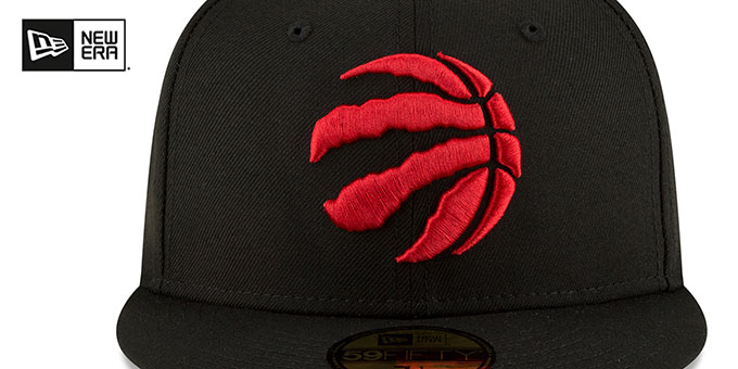 Toronto Raptors NBA TEAM-BASIC Black Fitted Hat by New Era