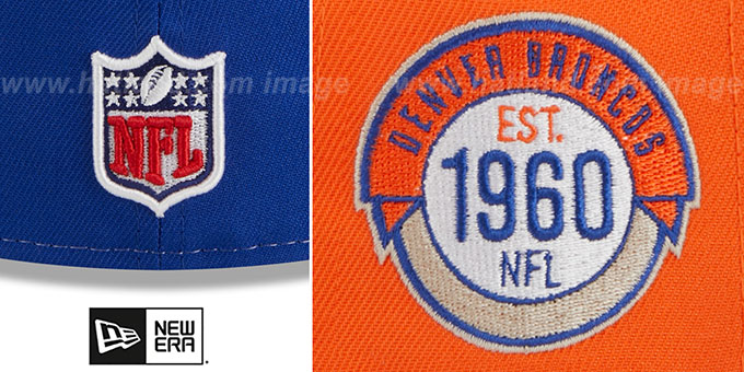 Denver Broncos HISTORIC SIDELINE PINWHEEL Fitted Hat