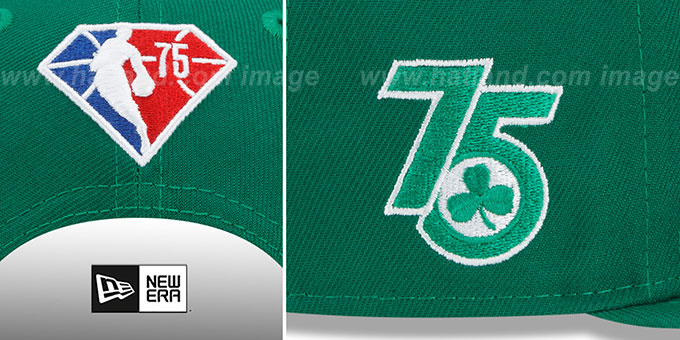 Celtics DIAMOND 75 CITY-SERIES SNAPBACK Green Hat by New Era - 4th View
