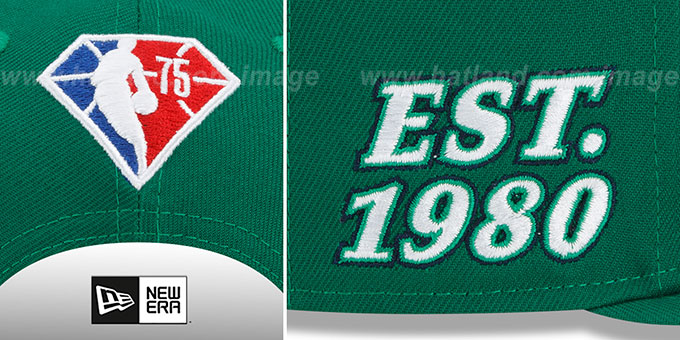 Mavericks DIAMOND 75 CITY-SERIES SNAPBACK Green Hat by New Era - 4th View